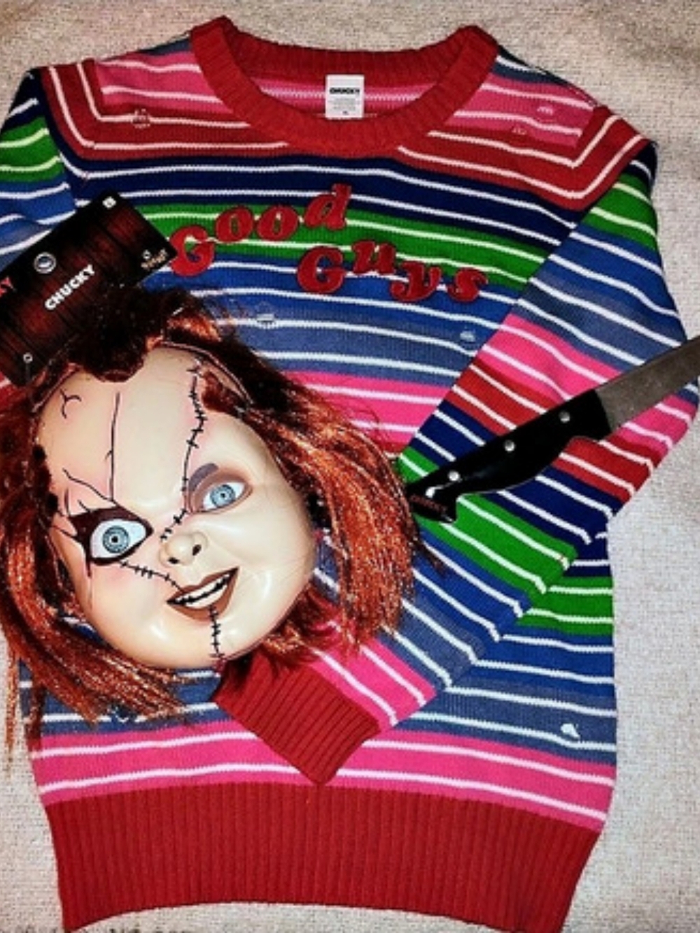 Chucky Good Guys Striped Sweater Costume Set